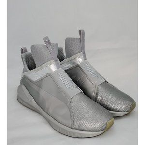 Puma Womens Fierce 189865 01 Silver Running Shoes Sneakers Size 8.5